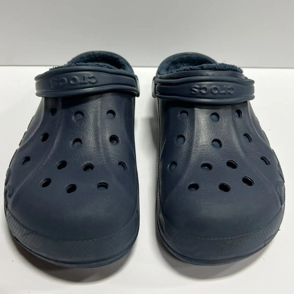 Crocs Men's Baya Lined Clogs Navy, Size 9 M - Picture 3 of 6